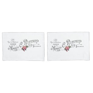 刻印されたヴィンテージフランスのタイポグラフィ 枕カバー