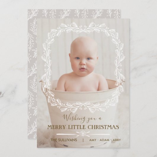 刻印された休日フローラ枠 |あいさつ |写真 シーズンカード (正面/裏面)