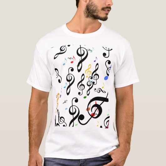 刻印された楽譜 Tシャツ (正面)