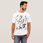 刻印された楽譜 Tシャツ (正面フル)