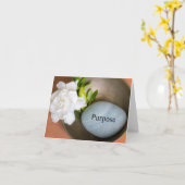 刻印された石、目的 – ノートカード (黄色い花)