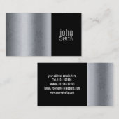 刻印された金属製の名刺 名刺 (正面/裏面)