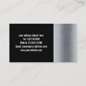 刻印された金属製の名刺 名刺 (裏面)