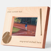 刻印カスタムのエッチングされたアメリカの野球こうもり レーザー彫刻フレーム