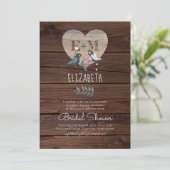 刻印ハートウッドラ結婚ンドブライダルシャワー 招待状 (スタンド正面)