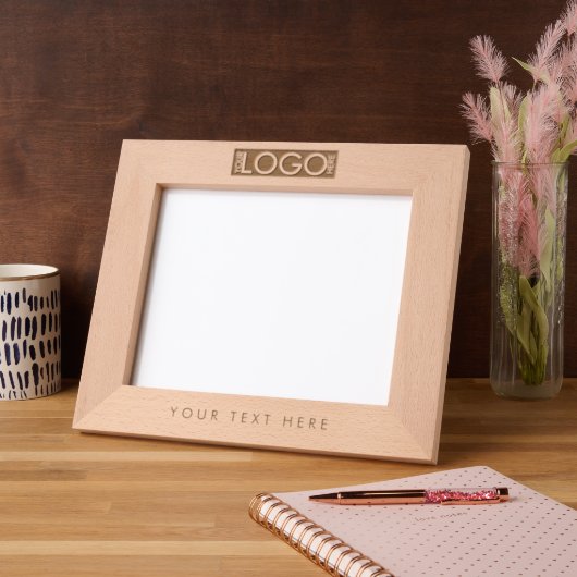 刻印ビジネスのロゴと文字エッチングビジネス レーザー彫刻フレーム (左)