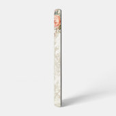 刻印ピンク色のガーリーフローラ2枚フォト SAMSUNG GALAXYケース (左側面)