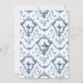 刻印フローラトイルと風車とボート – 青 ノートカード (裏面)