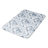 刻印フローラトイルと風車とボート – 青 バスマット (アングル)