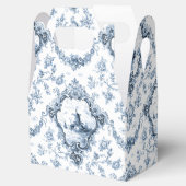 刻印フローラトイルと風車とボート – 青 フェイバーボックス (オープン)