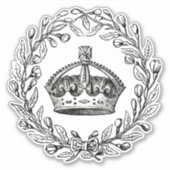 刻印ヴィンテージクラウンとローレルリース シール (正面)