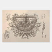 刻印ヴィンテージタイプライター特許包装紙 ラッピングペーパーシート (正面2)