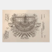 刻印ヴィンテージタイプライター特許包装紙 ラッピングペーパーシート (正面)