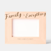刻印「家族は全て」写真枠 レーザー彫刻フレーム (正面)
