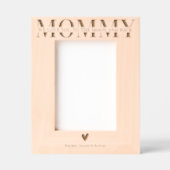 刻印「We Love You Mommy」家族写真フレーム レーザー彫刻フレーム (正面)