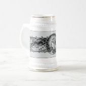 刻華美みビアスタイン ビールジョッキ (正面左)