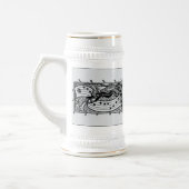刻華美みビアスタイン ビールジョッキ (左)