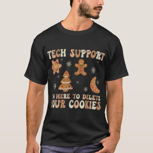削除するクリスマステクニカルサポート Tシャツ (正面)