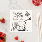 前お洒落夜のディスコ結婚コ スタンダードカクテルナプキン (インサイチュ)