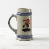 前で基本的なロゴのマグ ビールジョッキ (左)