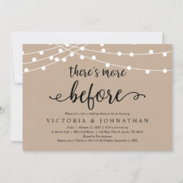 前にもっとあります, ラスティック リハーサル ディナー 招待状