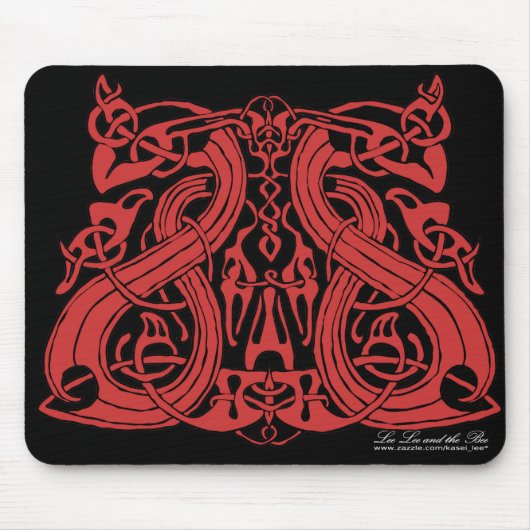 前にバイキングの赤、mousepad マウスパッド (正面)