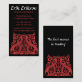 前にバイキングの青、名刺のテンプレート 名刺 (正面/裏面)