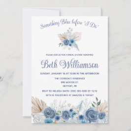 前に何か青い！ボホブライダルシャワー 招待状