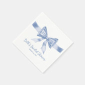 前に何か青い！モダンブライダルシャワー スタンダードカクテルナプキン (角)