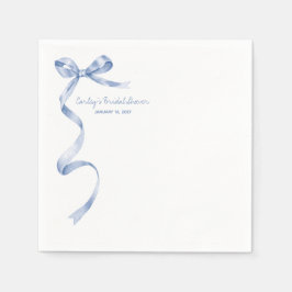 前に何か青い！モダンブライダルシャワー スタンダードカクテルナプキン