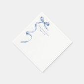 前に何か青い！モダンブライダルシャワー スタンダードカクテルナプキン (角)