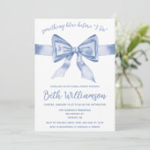 前に何か青い！モダンブライダルシャワー 招待状 (スタンド正面)