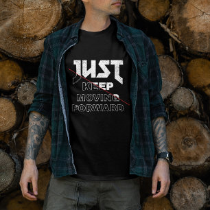 前に保進むタイポグラフィシユニークャツ Tシャツ