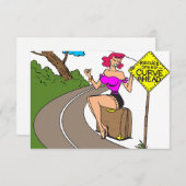 前に曲がってかわいらし、道に出ている女おもしろい。 セーブザデート (正面/裏面)