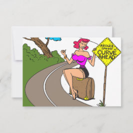 前に曲がってかわいらし、道に出ている女おもしろい。 セーブザデート