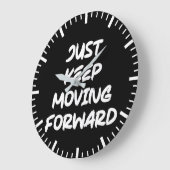 前に進む保だけ,ジム,ハッスル,成功 ラージ壁時計 (傾斜)