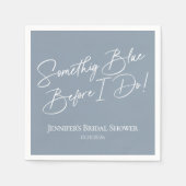 前に青いもの | ブルーブライダルシャワー スタンダードカクテルナプキン (正面)