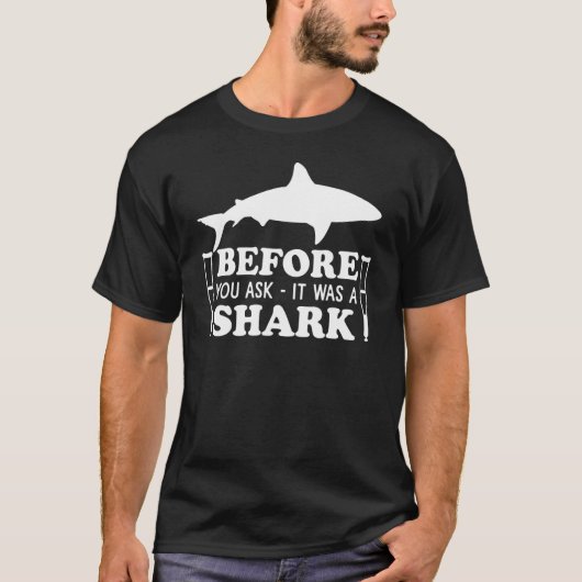 前に頼はサメの骨折だった Tシャツ (正面)