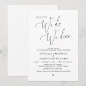 前に、我々はリハーサル結婚ディナーを食べる 招待状 (正面/裏面)