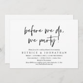 前に、我々パーティーのリハ結婚ーサルディナー 招待状 (正面/裏面)