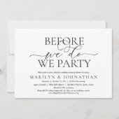 前に、我々パーティーのリハ結婚ーサルディナー 招待状 (正面)