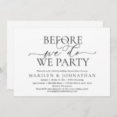 前に、我々パーティーのリハ結婚ーサルディナー 招待状 (正面/裏面)