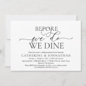 前に、私たちはリハーサル結婚ディナーを食べる 招待状 (正面)