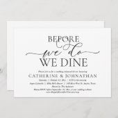 前に、私たちはリハーサル結婚ディナーを食べる 招待状 (正面/裏面)