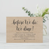 前に、私たちはリハーサル結婚ディナー 招待状 (スタンド正面)
