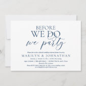 前に、私たちパーティーのリハ結婚ーサルディナーI 招待状 (正面)