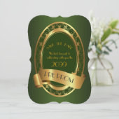 前にPromJuniorの素晴らしいプロム、エメラルドグリーン、金ゴールド セーブザデート (スタンド正面)