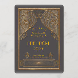 前にPromJunior、素晴らしいGatsbyの灰色金ゴールド セーブザデート