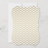 前にPromJunior、素晴らしいGatsbyの金ゴールド、白、ブラケット セーブザデート (裏面)