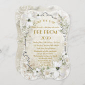 前にPromJunior、素晴らしいGatsbyの金ゴールド、銀、ブラケット セーブザデート (正面/裏面)